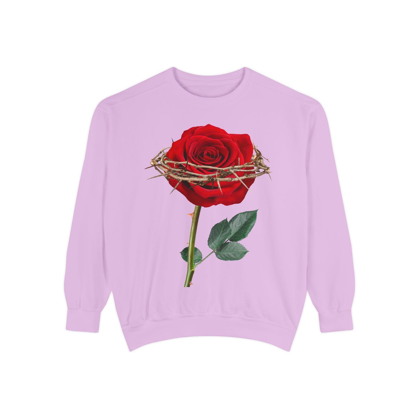 ROSE AND CROWN Sweatshirt, Vintage Floral Apparel
