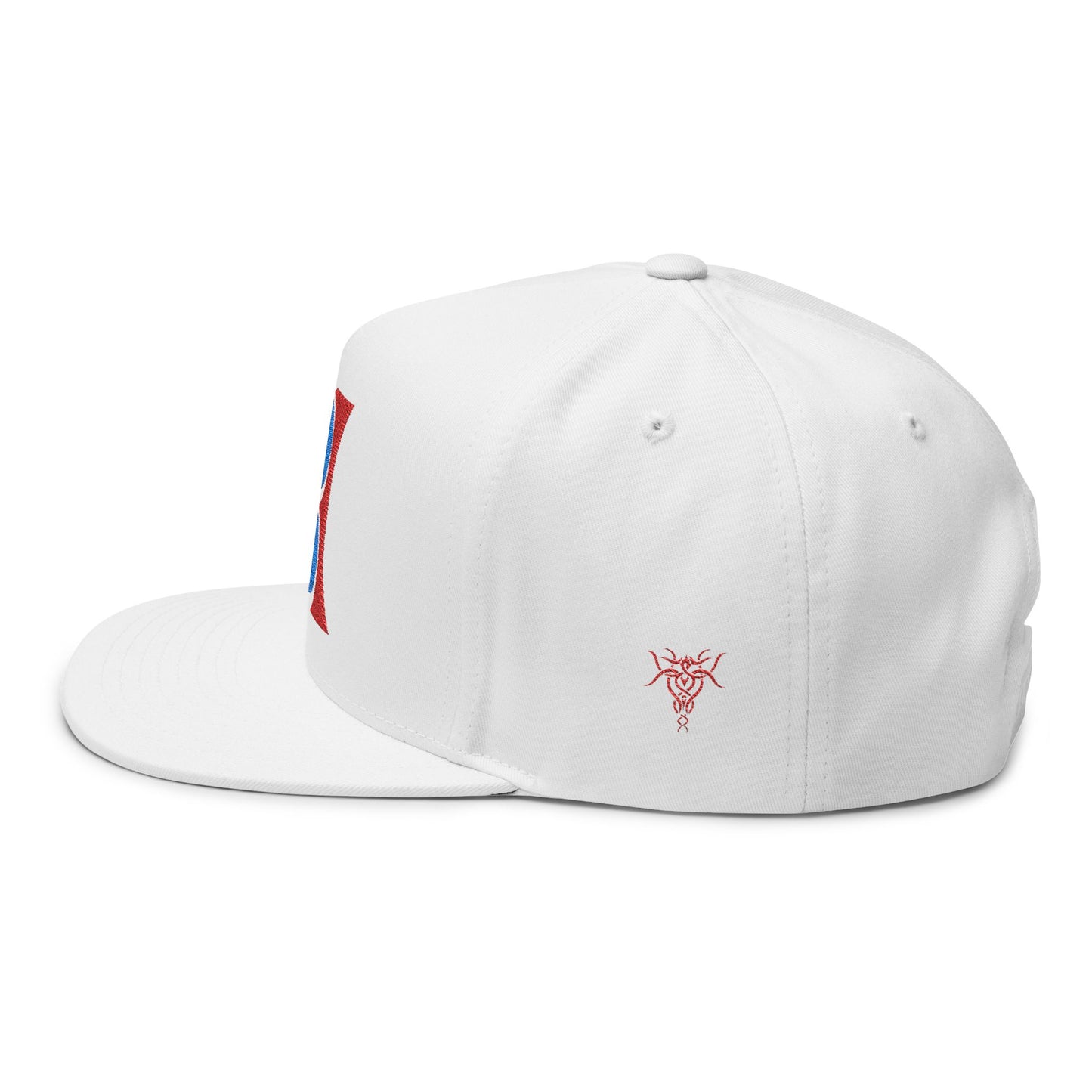 H-cap LOGO Embroidered Flat Bill Cap, Streetwear Accessory