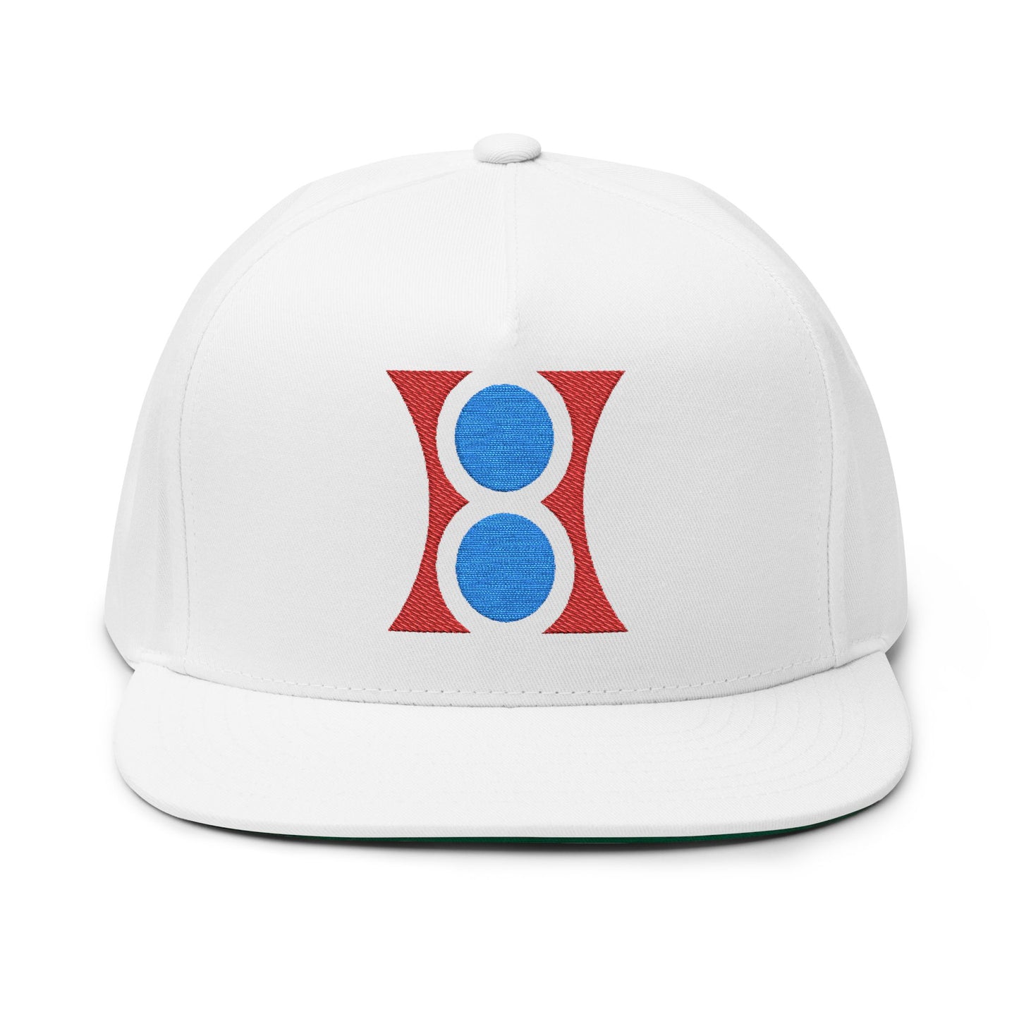 H-cap LOGO Embroidered Flat Bill Cap, Streetwear Accessory