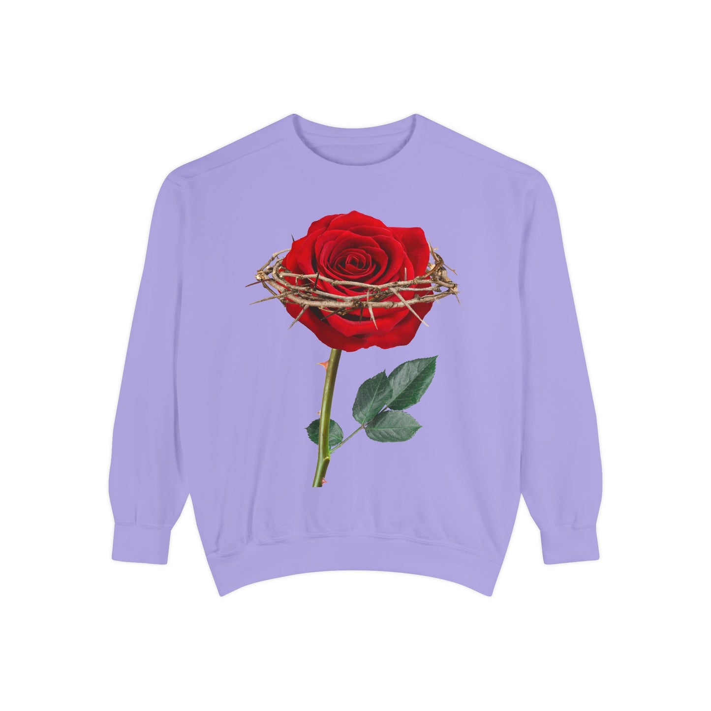 ROSE AND CROWN Sweatshirt, Vintage Floral Apparel
