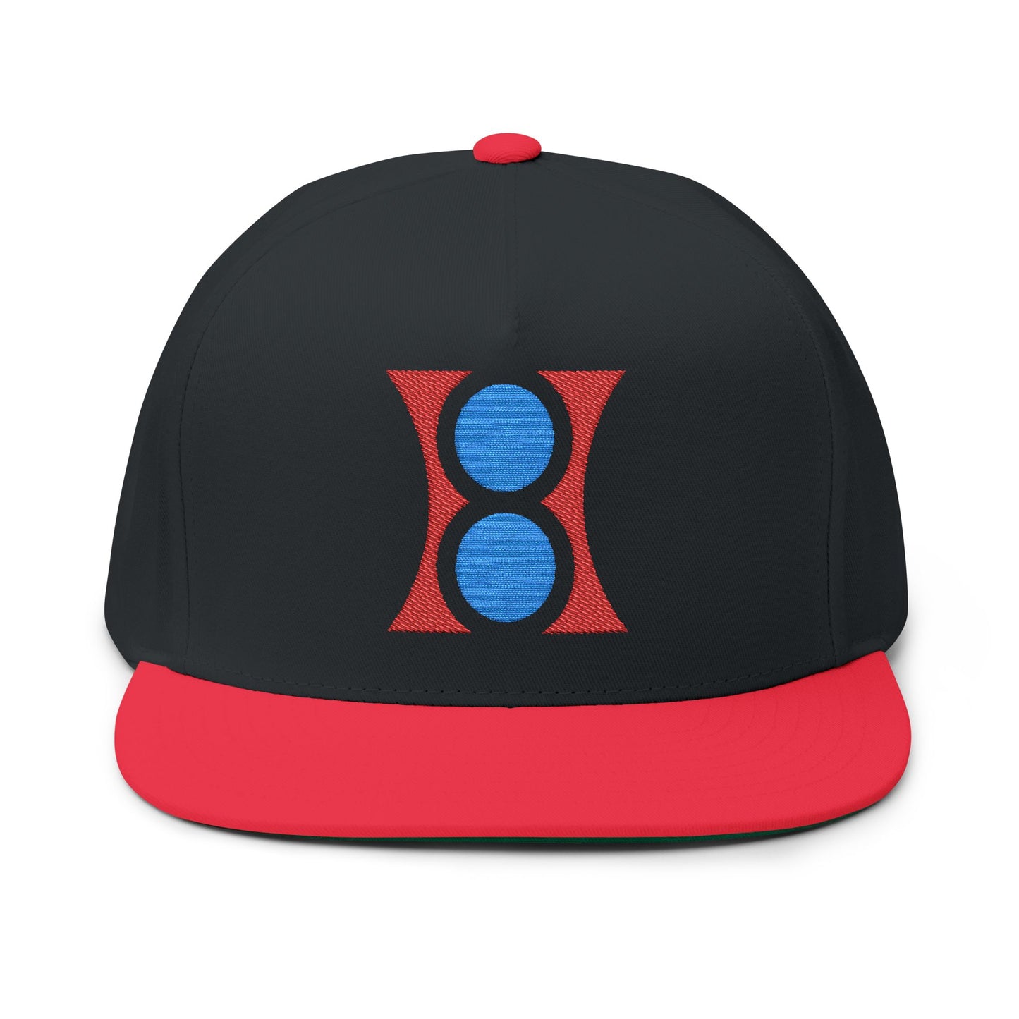 H-cap LOGO Embroidered Flat Bill Cap, Streetwear Accessory