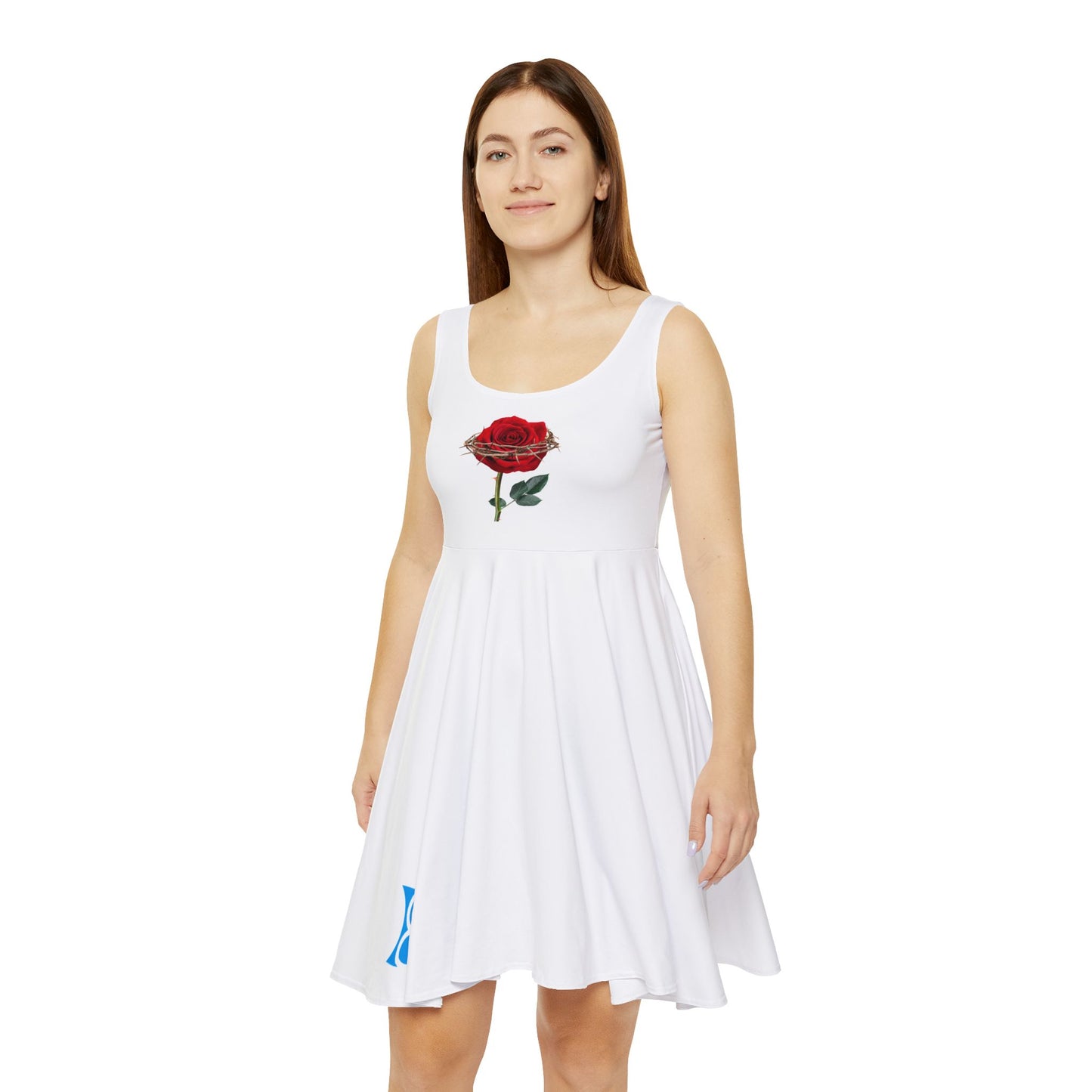 ROSE and CROWN Dress, Women's Skater Dress | Cute Casual Summer Dress, Beach Outfit, Party Wear