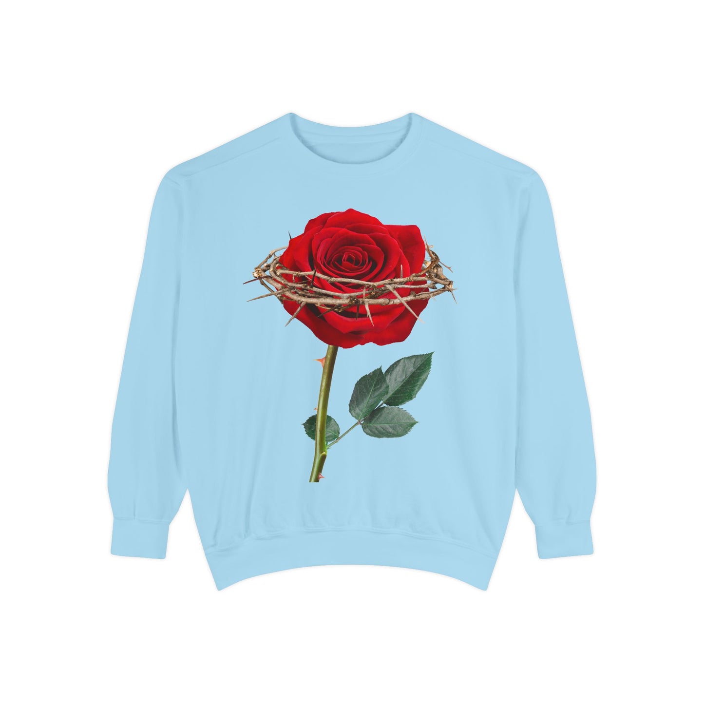 ROSE AND CROWN Sweatshirt, Vintage Floral Apparel
