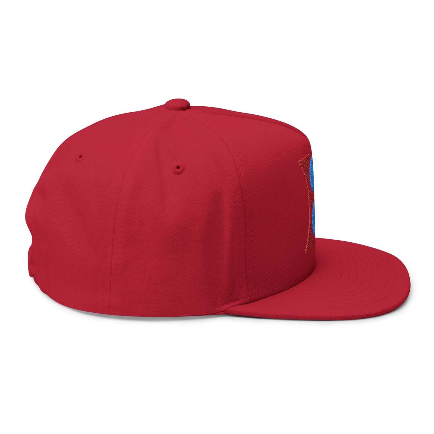 H-cap LOGO Embroidered Flat Bill Cap, Streetwear Accessory