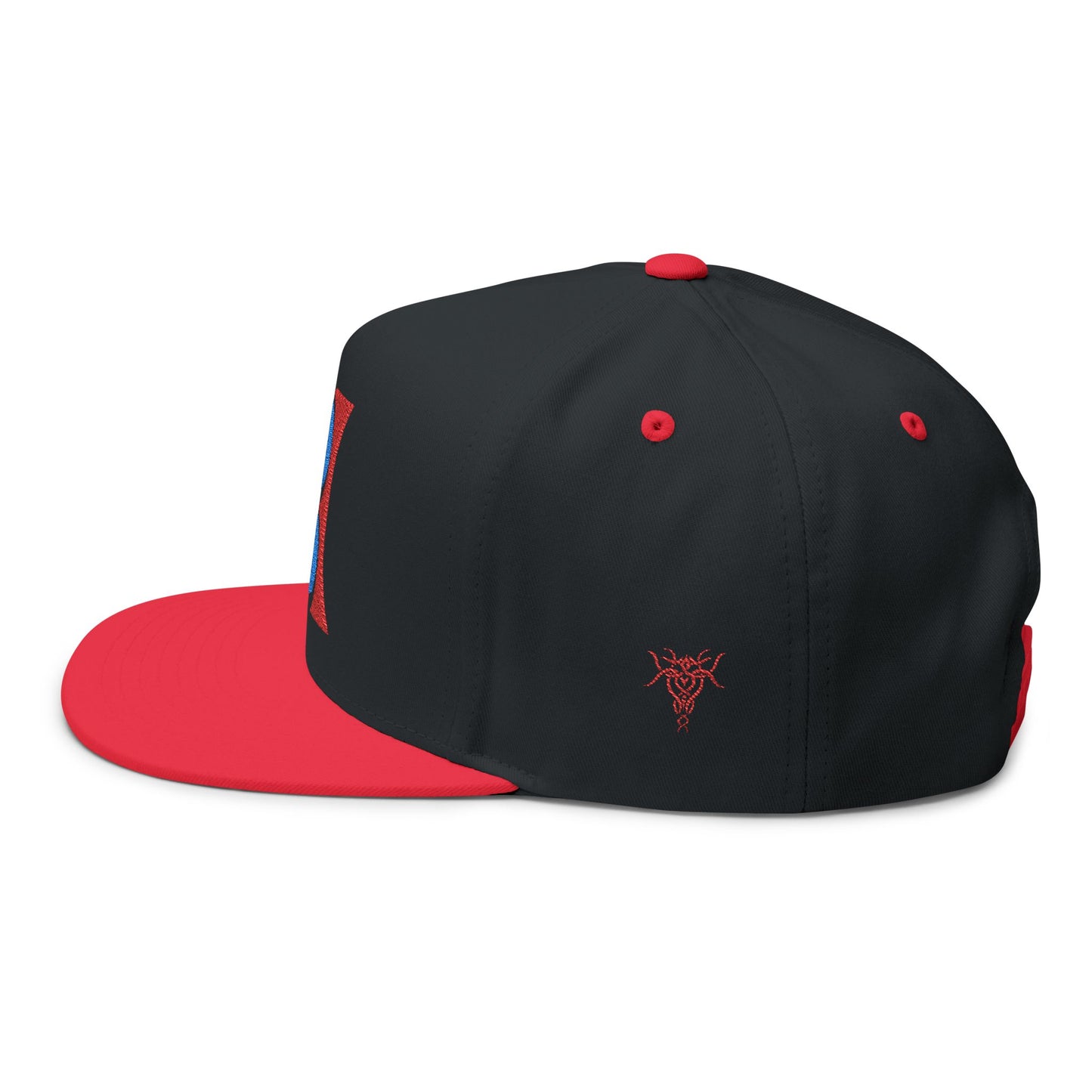 H-cap LOGO Embroidered Flat Bill Cap, Streetwear Accessory