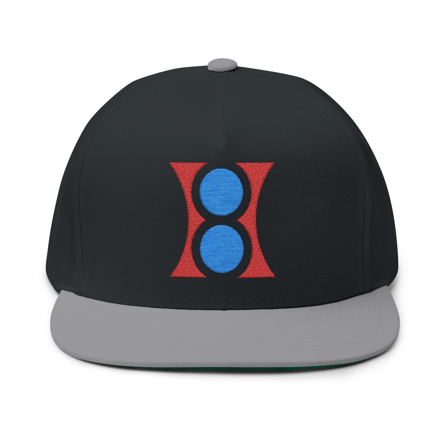 H-cap LOGO Embroidered Flat Bill Cap, Streetwear Accessory