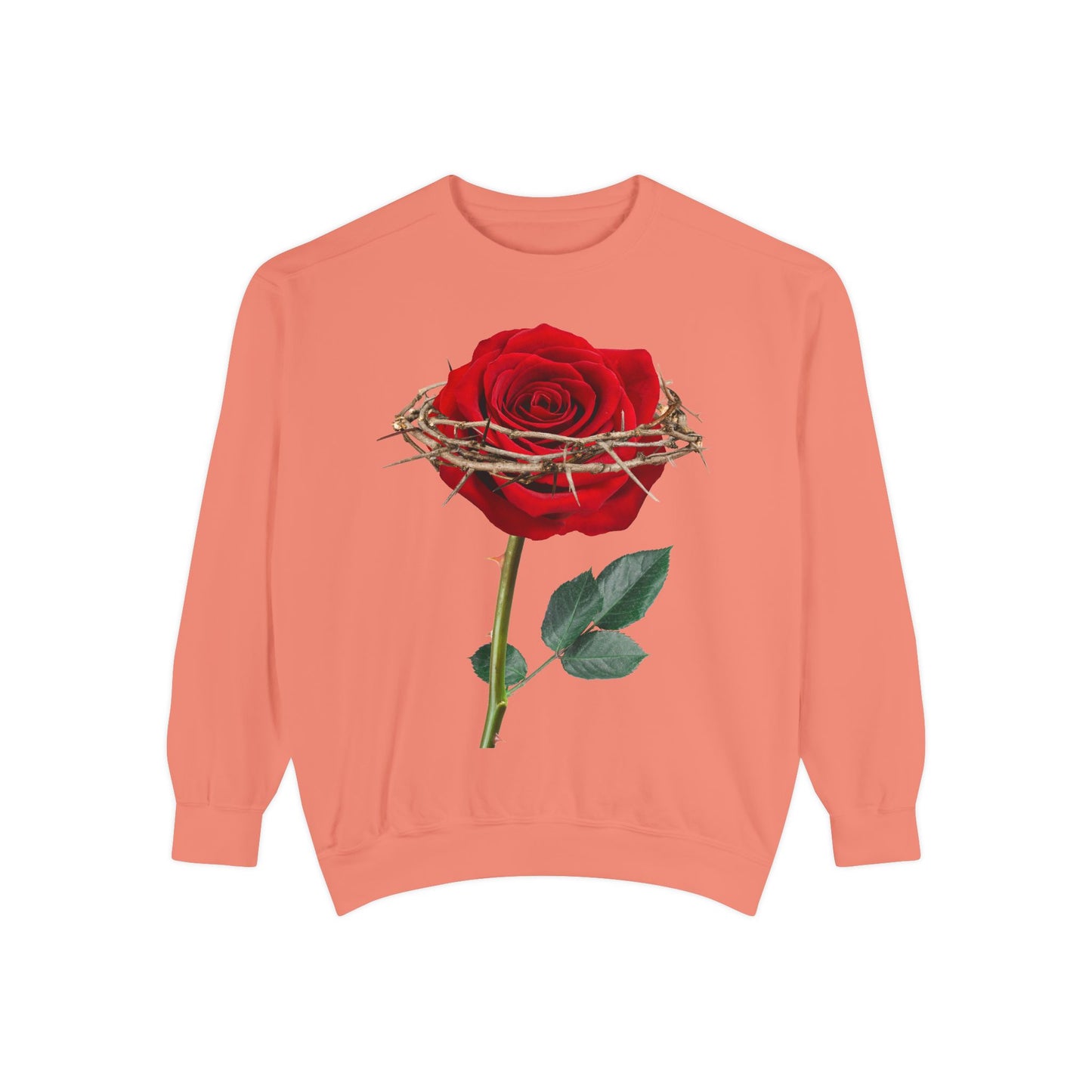 ROSE AND CROWN Sweatshirt, Vintage Floral Apparel