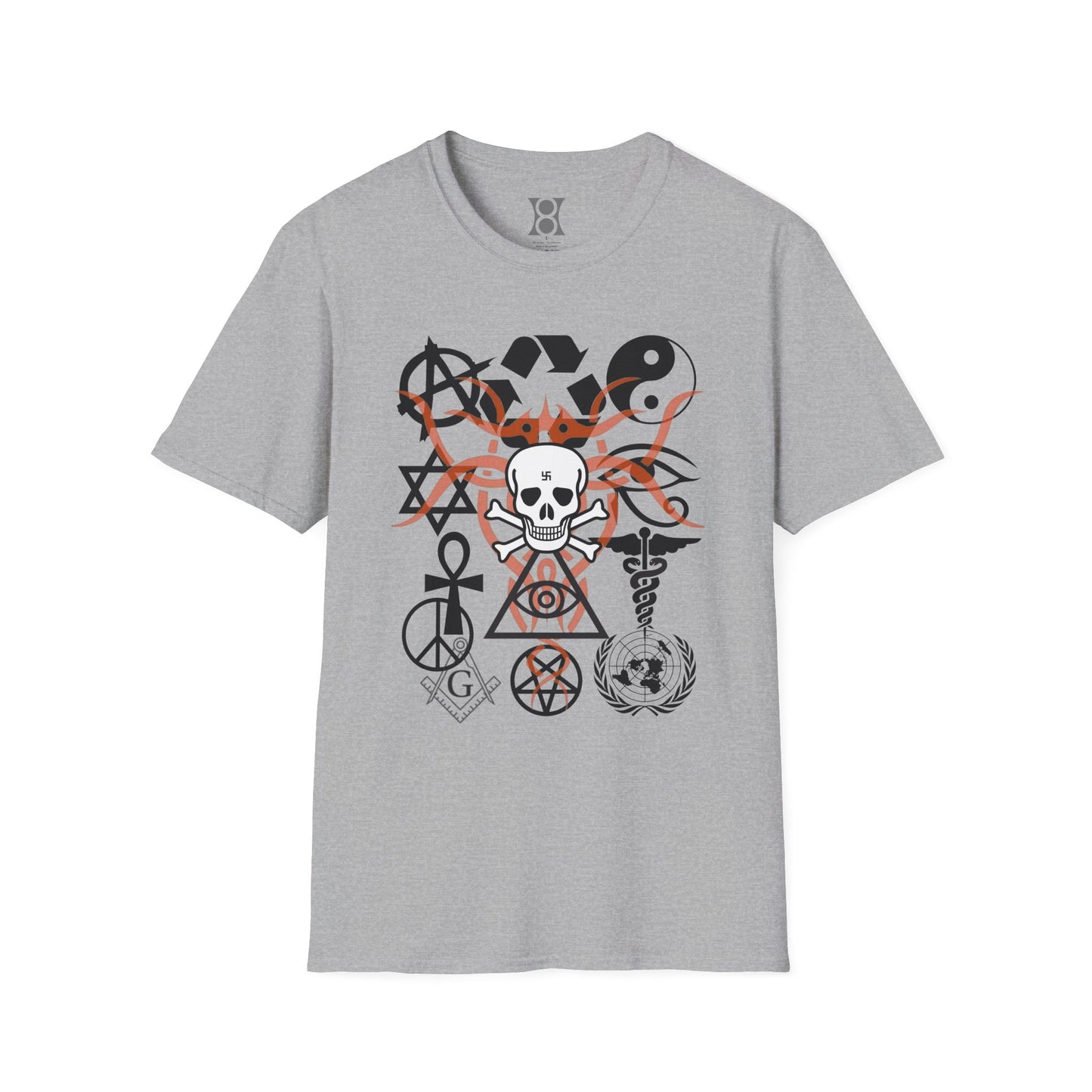 SYMBOLISM, Edgy Symbolic T-Shirt – Unisex Graphic Tee for Creative Spirits