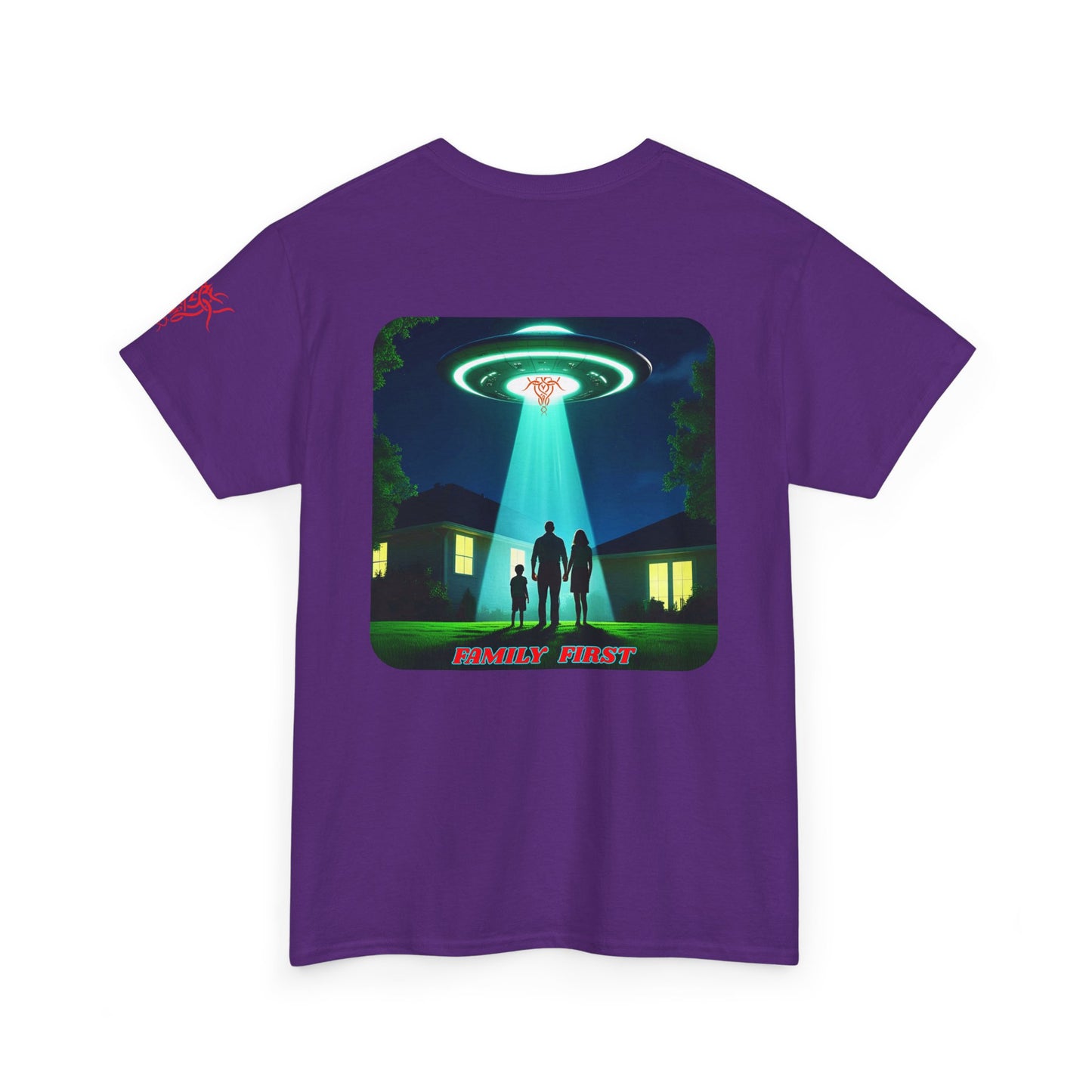 FAMILY FIRST, Retro UFO Graphic Tee - Cool T-Shirt for Sci-Fi Lovers,