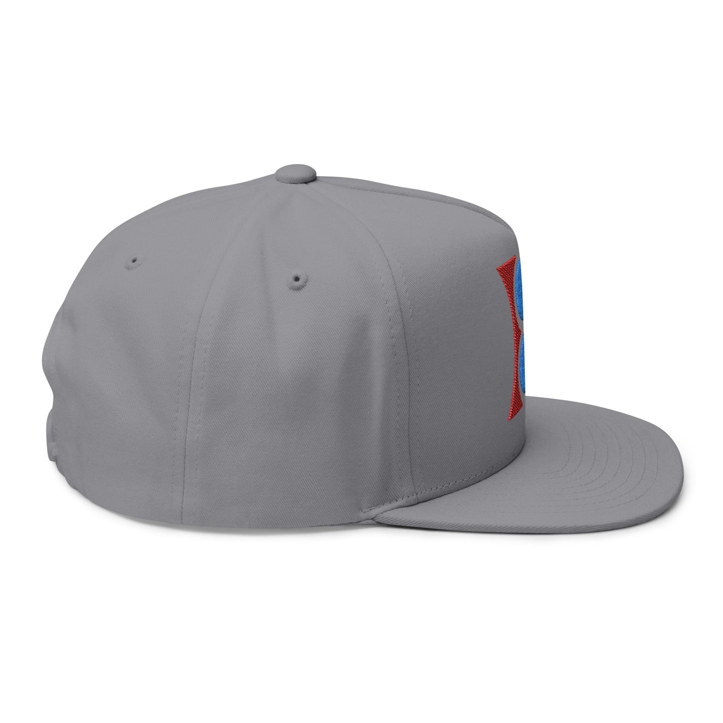 H-cap LOGO Embroidered Flat Bill Cap, Streetwear Accessory
