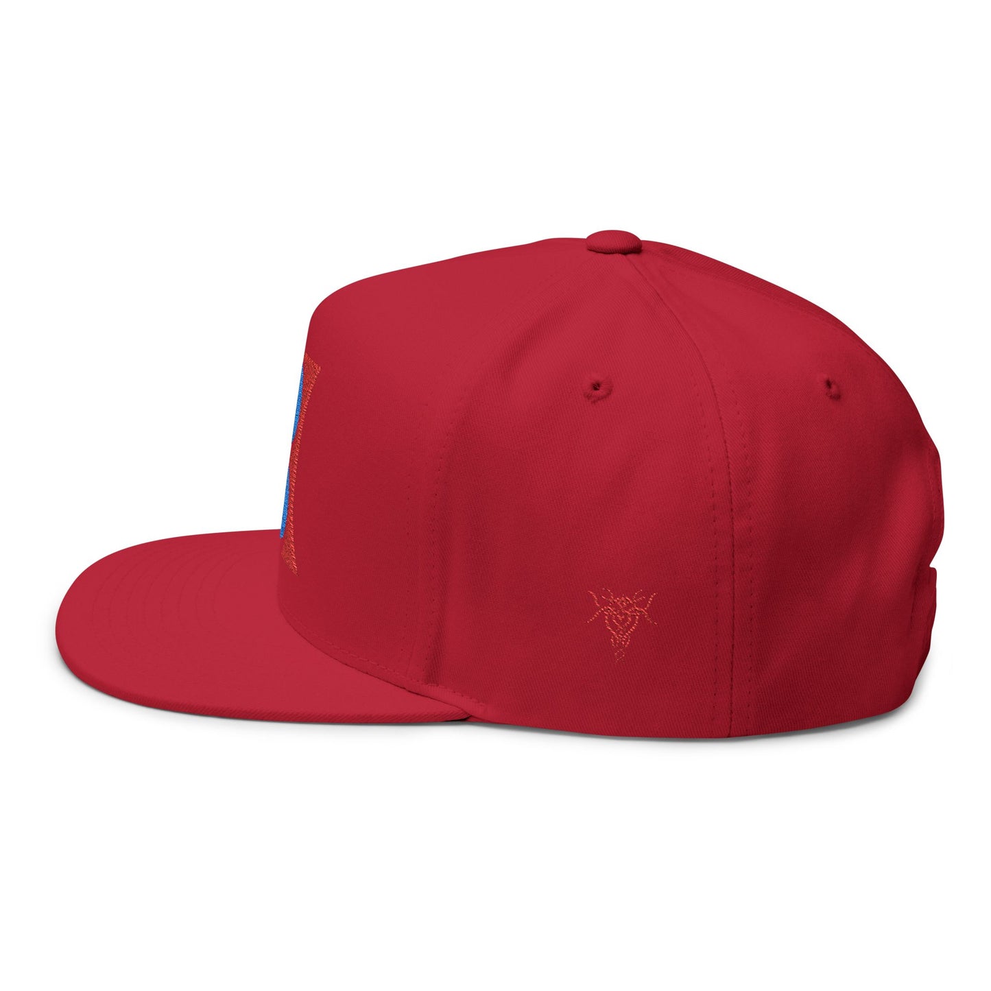 H-cap LOGO Embroidered Flat Bill Cap, Streetwear Accessory