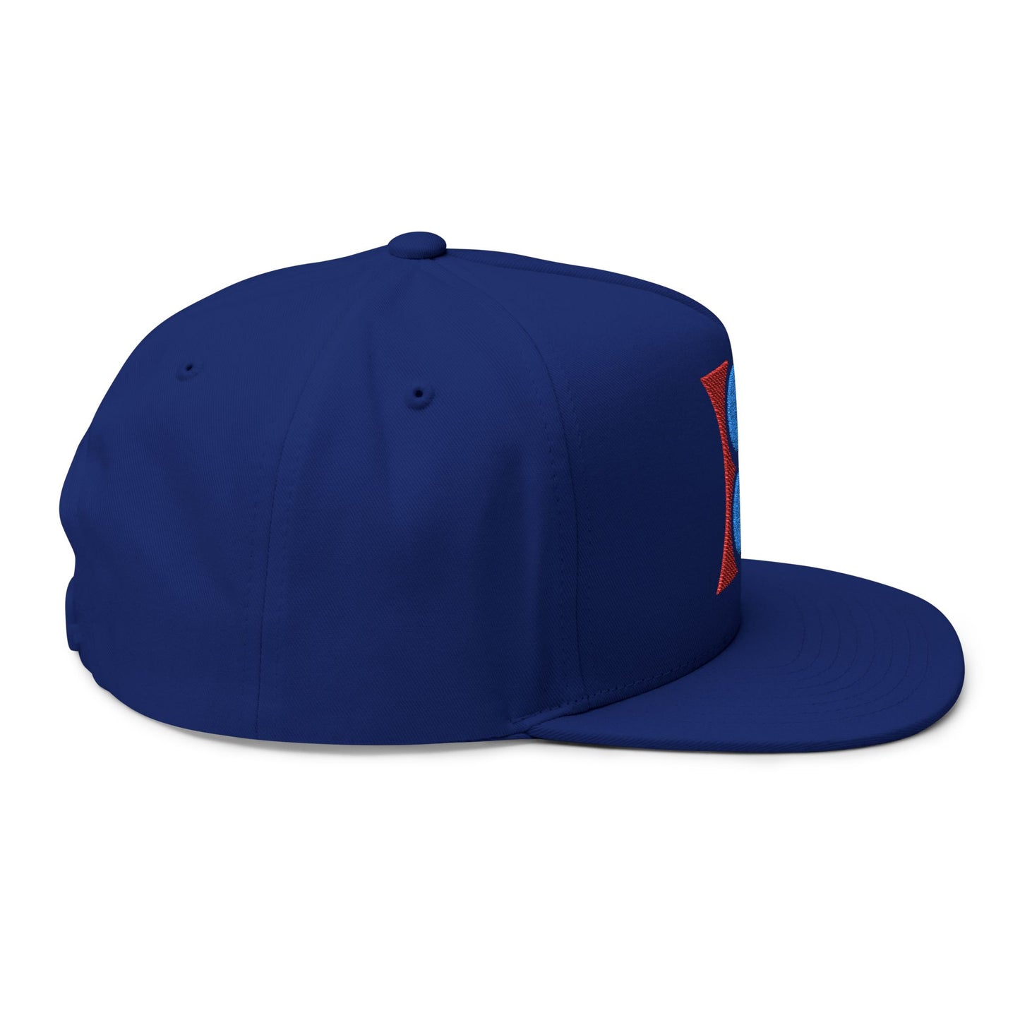 H-cap LOGO Embroidered Flat Bill Cap, Streetwear Accessory