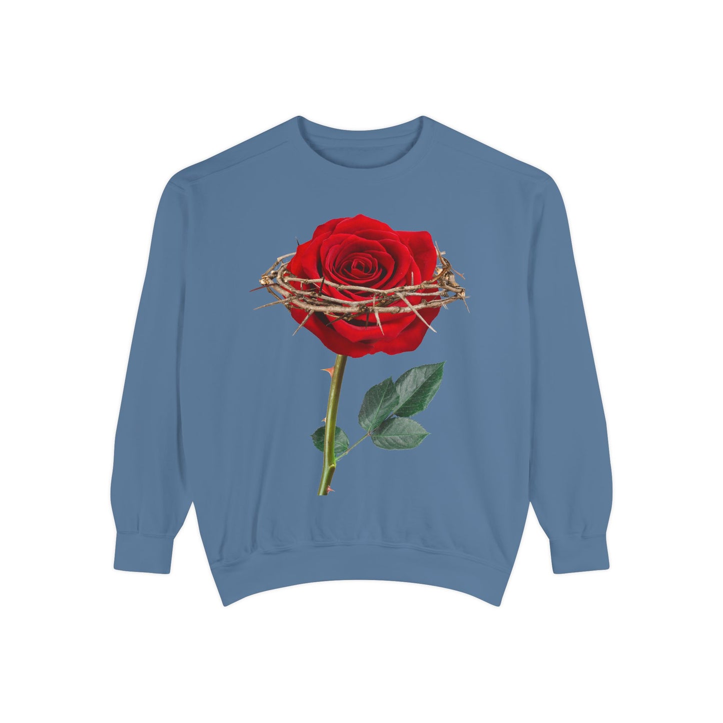 ROSE AND CROWN Sweatshirt, Vintage Floral Apparel