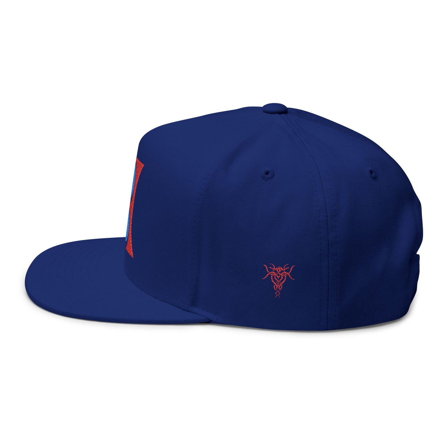 H-cap LOGO Embroidered Flat Bill Cap, Streetwear Accessory