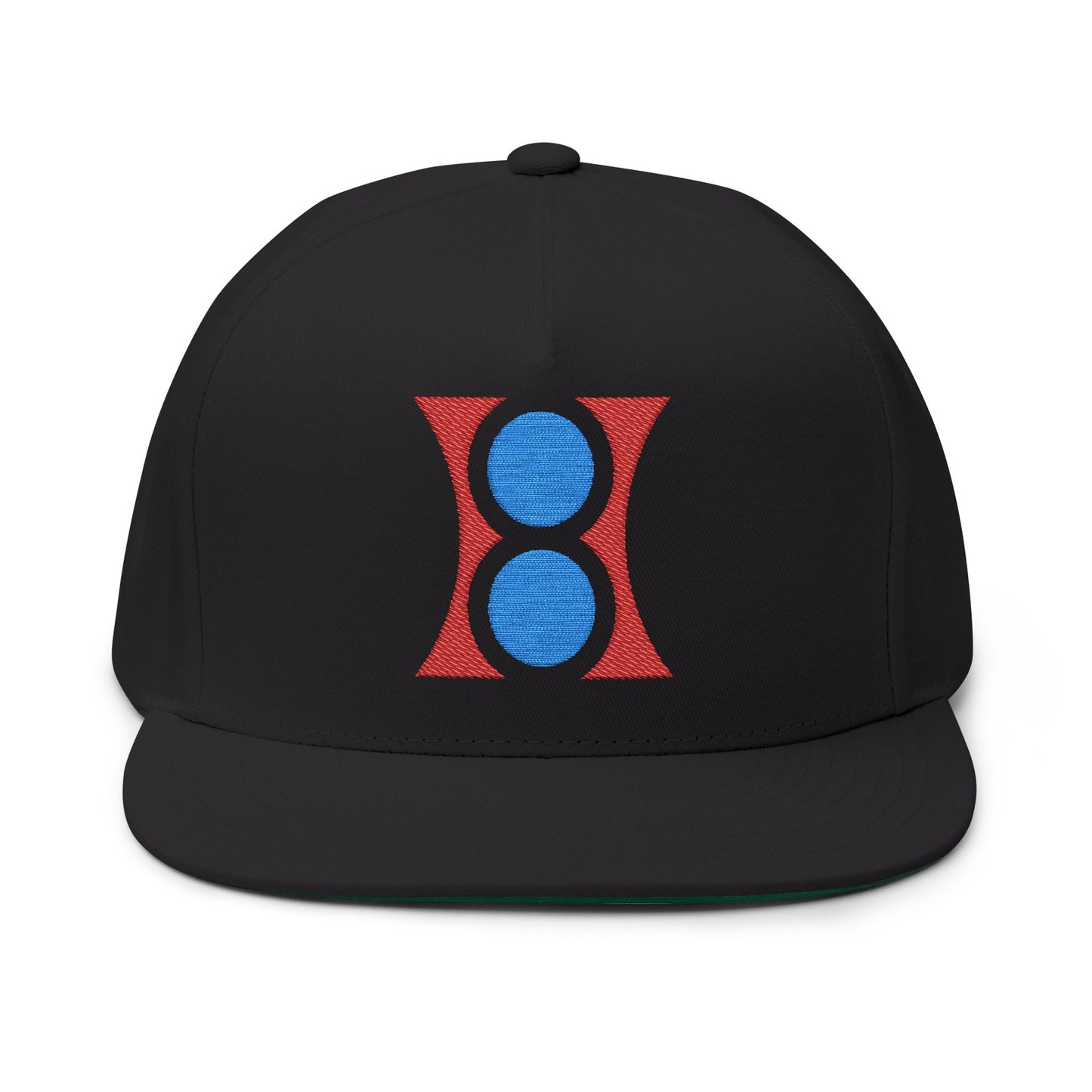 H-cap LOGO Embroidered Flat Bill Cap, Streetwear Accessory