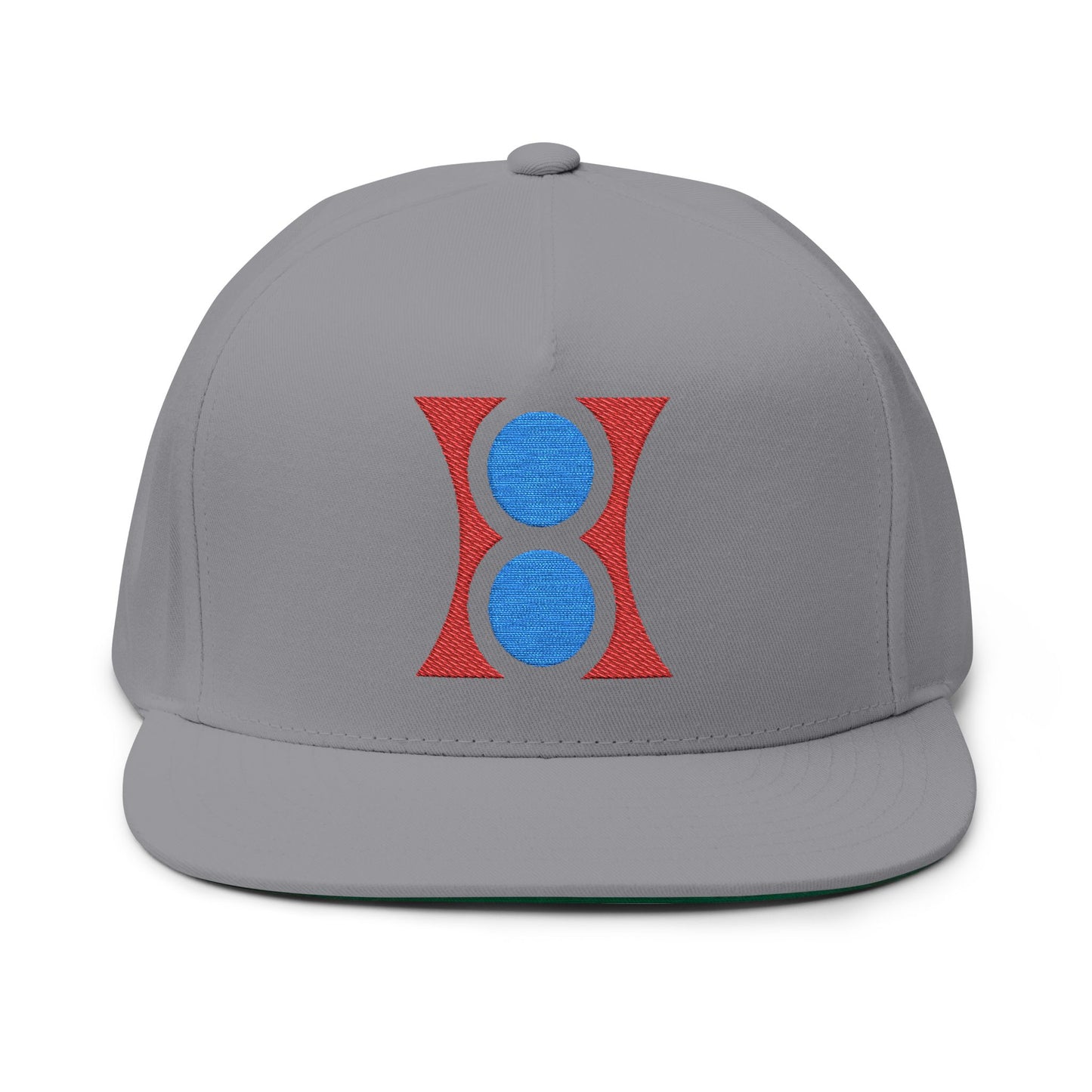H-cap LOGO Embroidered Flat Bill Cap, Streetwear Accessory
