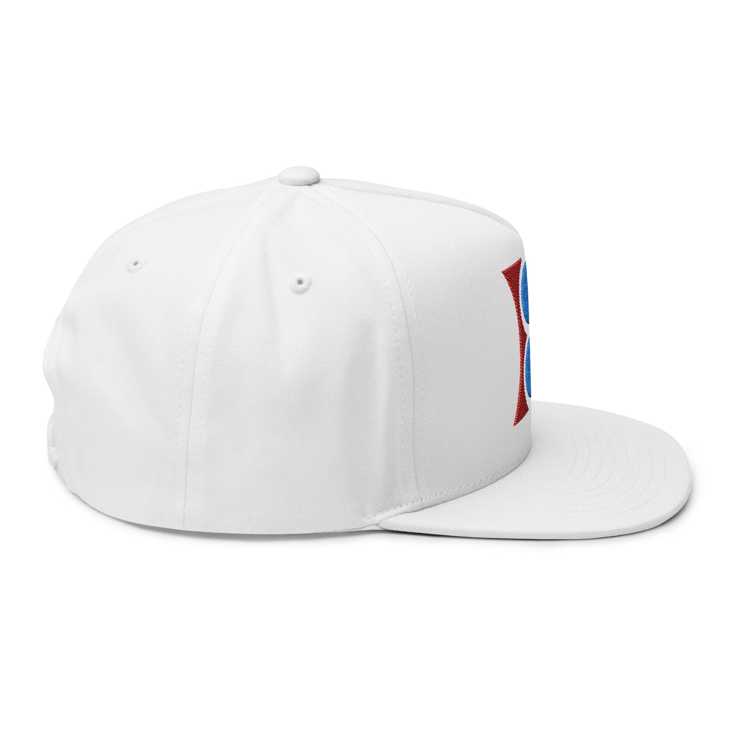 H-cap LOGO Embroidered Flat Bill Cap, Streetwear Accessory