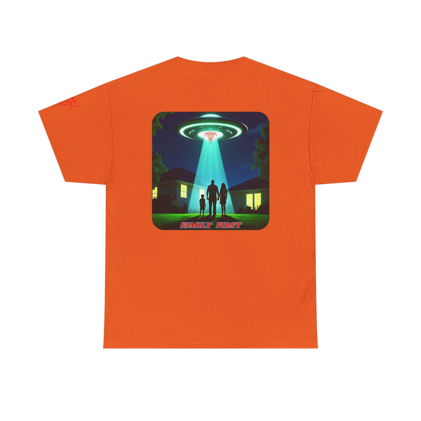 FAMILY FIRST, Retro UFO Graphic Tee - Cool T-Shirt for Sci-Fi Lovers,