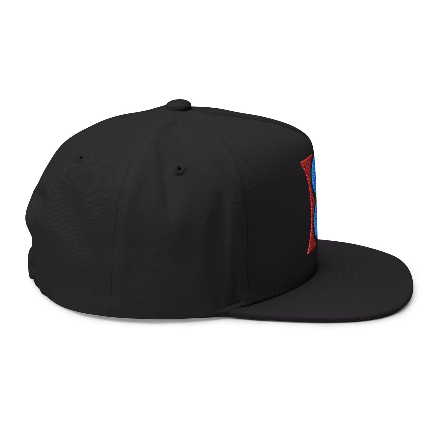H-cap LOGO Embroidered Flat Bill Cap, Streetwear Accessory