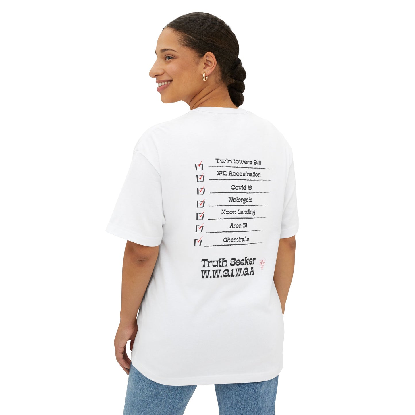 DEEP STATE, Unisex Oversized Boxy Tee
