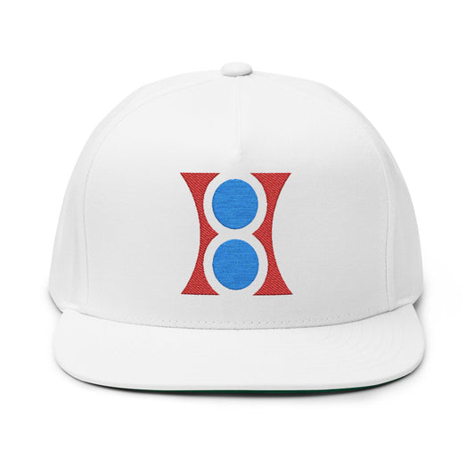 H-cap LOGO Embroidered Flat Bill Cap, Streetwear Accessory