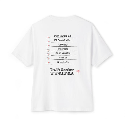 DEEP STATE, Unisex Oversized Boxy Tee