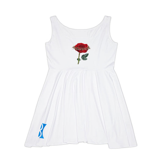 ROSE and CROWN Dress, Women's Skater Dress | Cute Casual Summer Dress, Beach Outfit, Party Wear