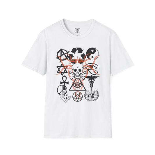 SYMBOLISM, Edgy Symbolic T-Shirt – Unisex Graphic Tee for Creative Spirits
